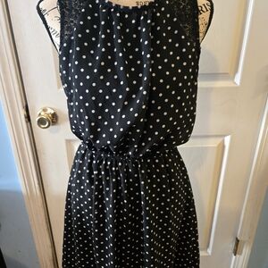 Maurices Black and White Polka Dot Midi Dress